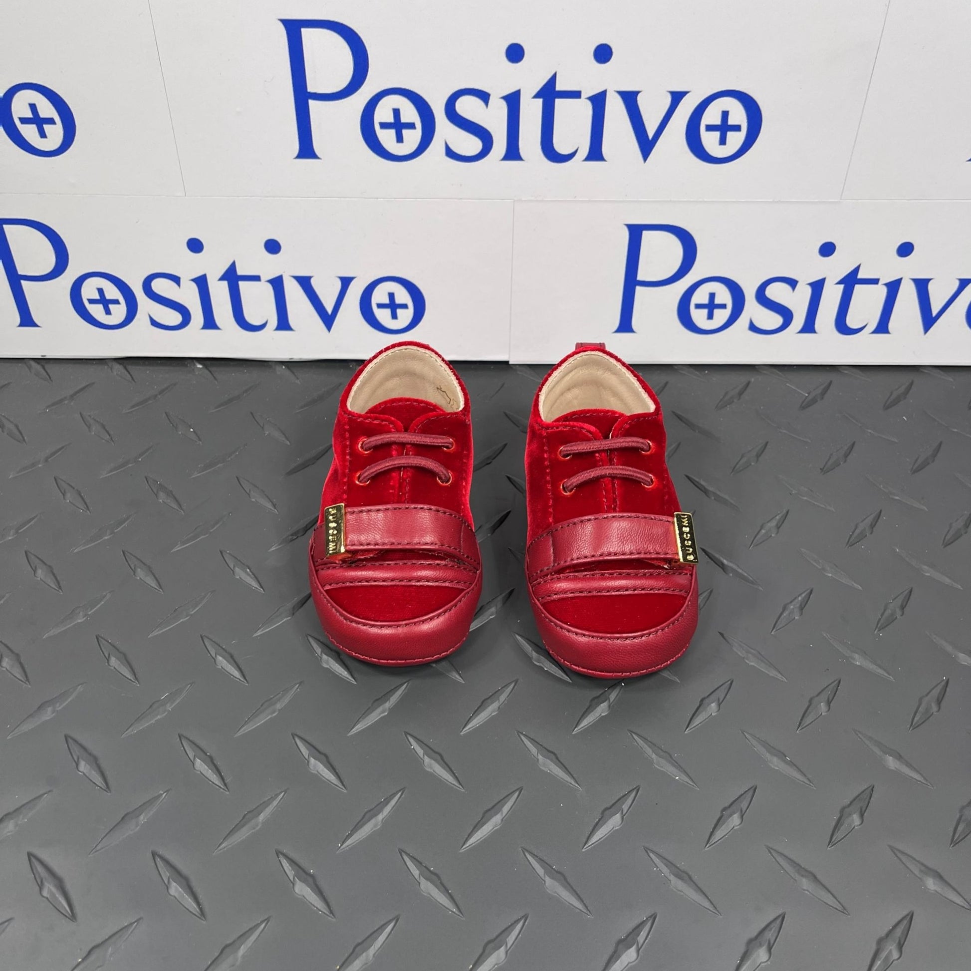 Buscemi 50MM Baby Scarlet Velvet Sneakers | Positivo Clothing