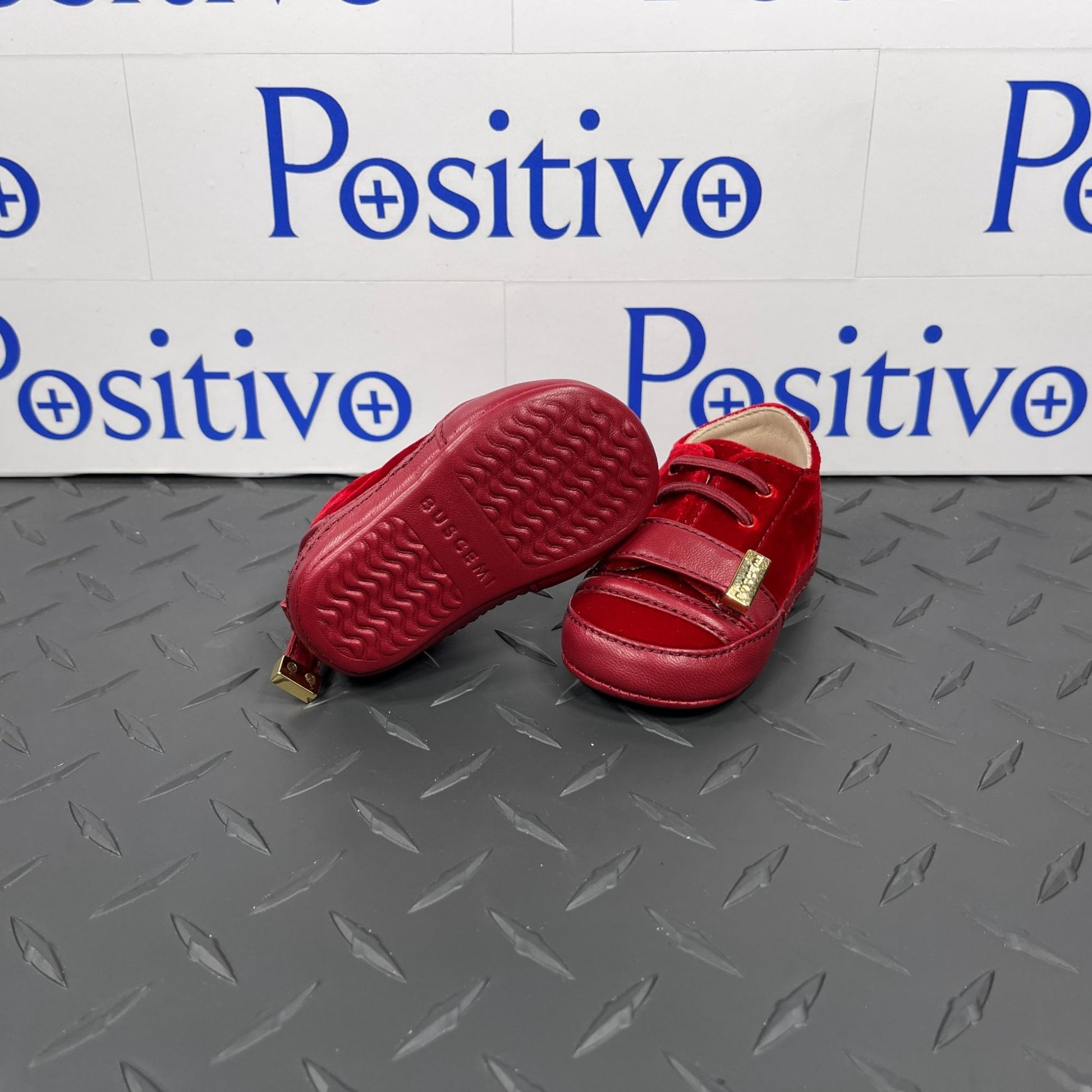 Buscemi 50MM Baby Scarlet Velvet Sneakers | Positivo Clothing