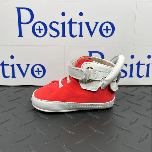 Buscemi 100MM Baby Neon Pink/White Leather Sneakers | Positivo Clothing
