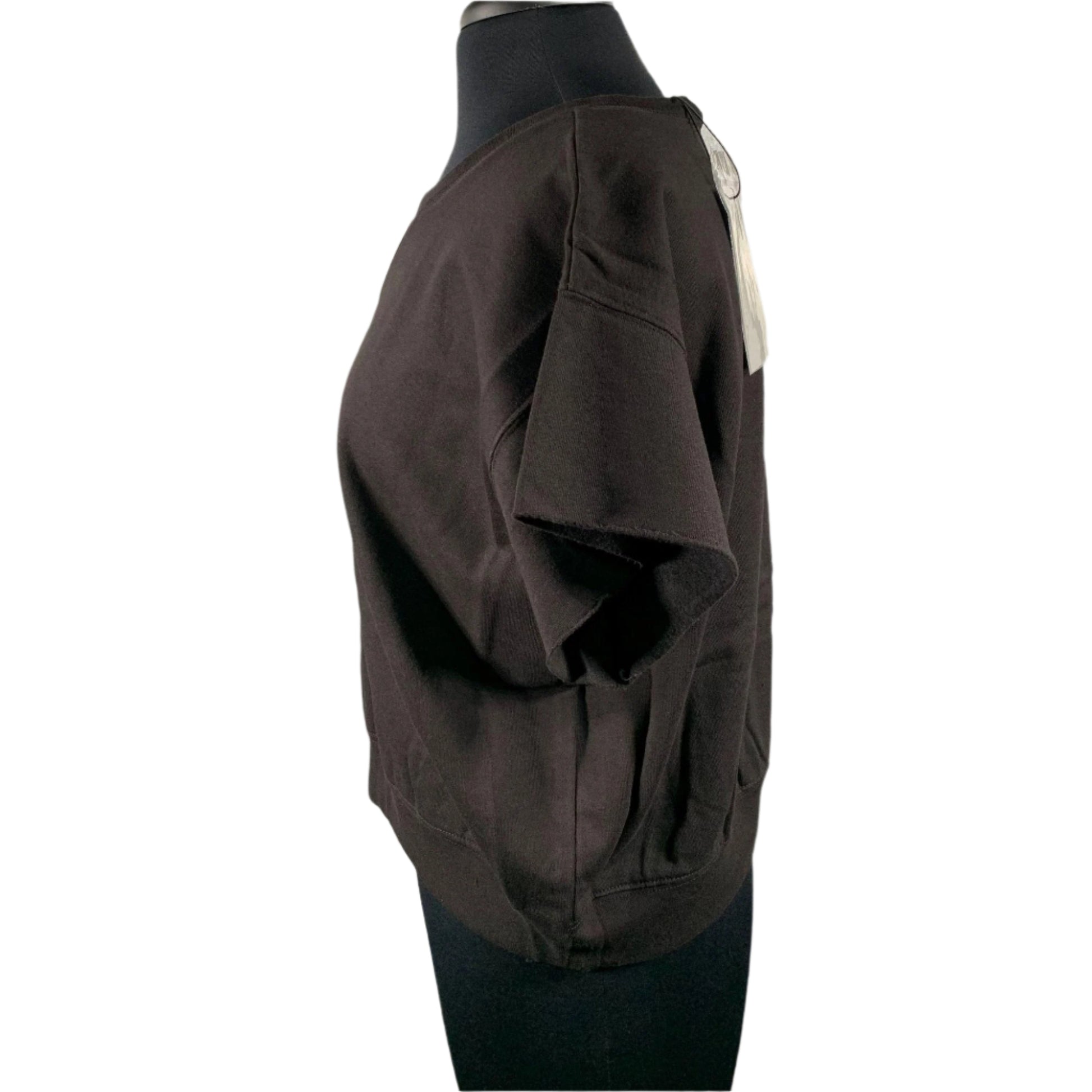 BLK DNM Womens Black Short Sleeves Sweatshirt | Positivo Clothing