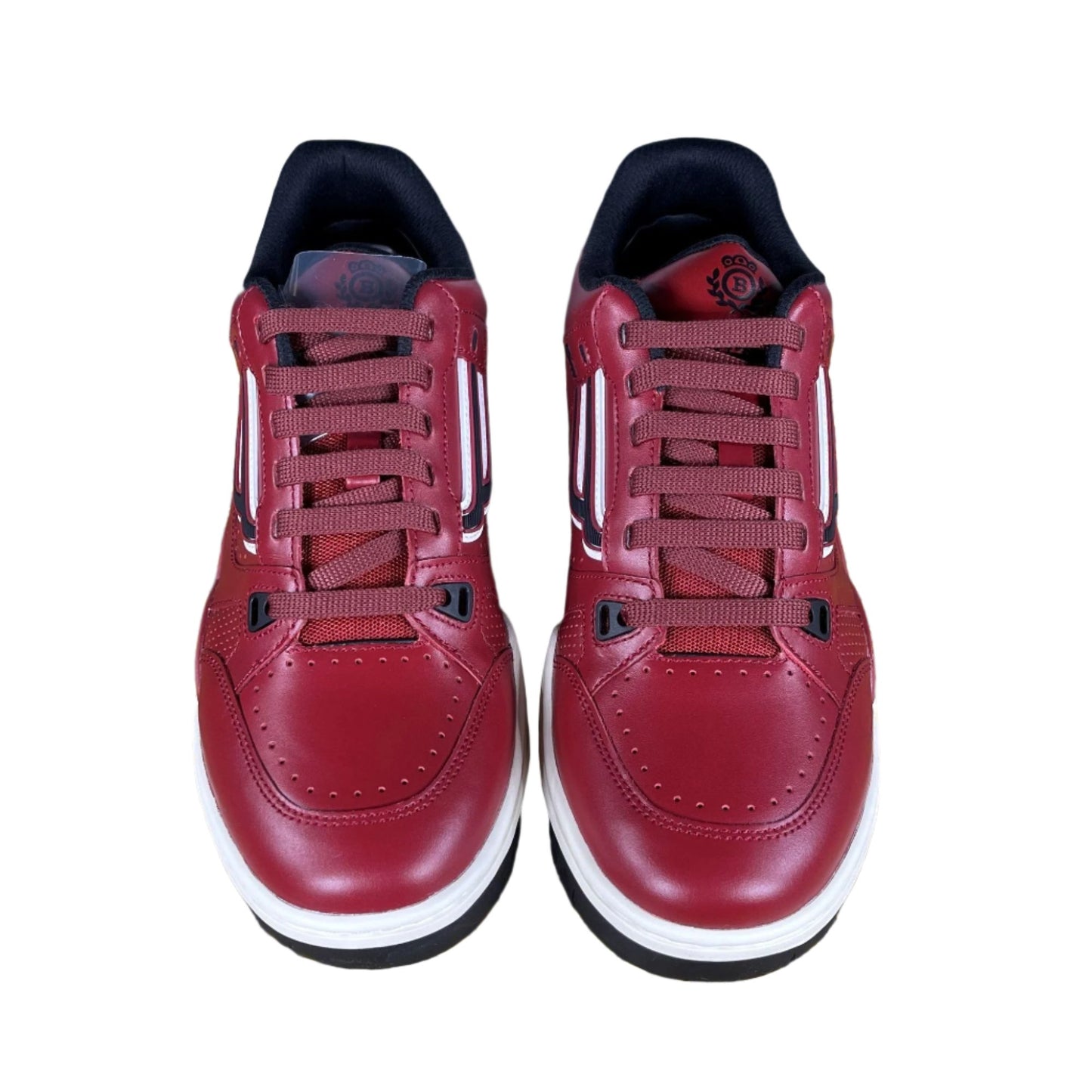Bally Kuba Red Calf Leather Low Top Sneakers - Positivo Clothing