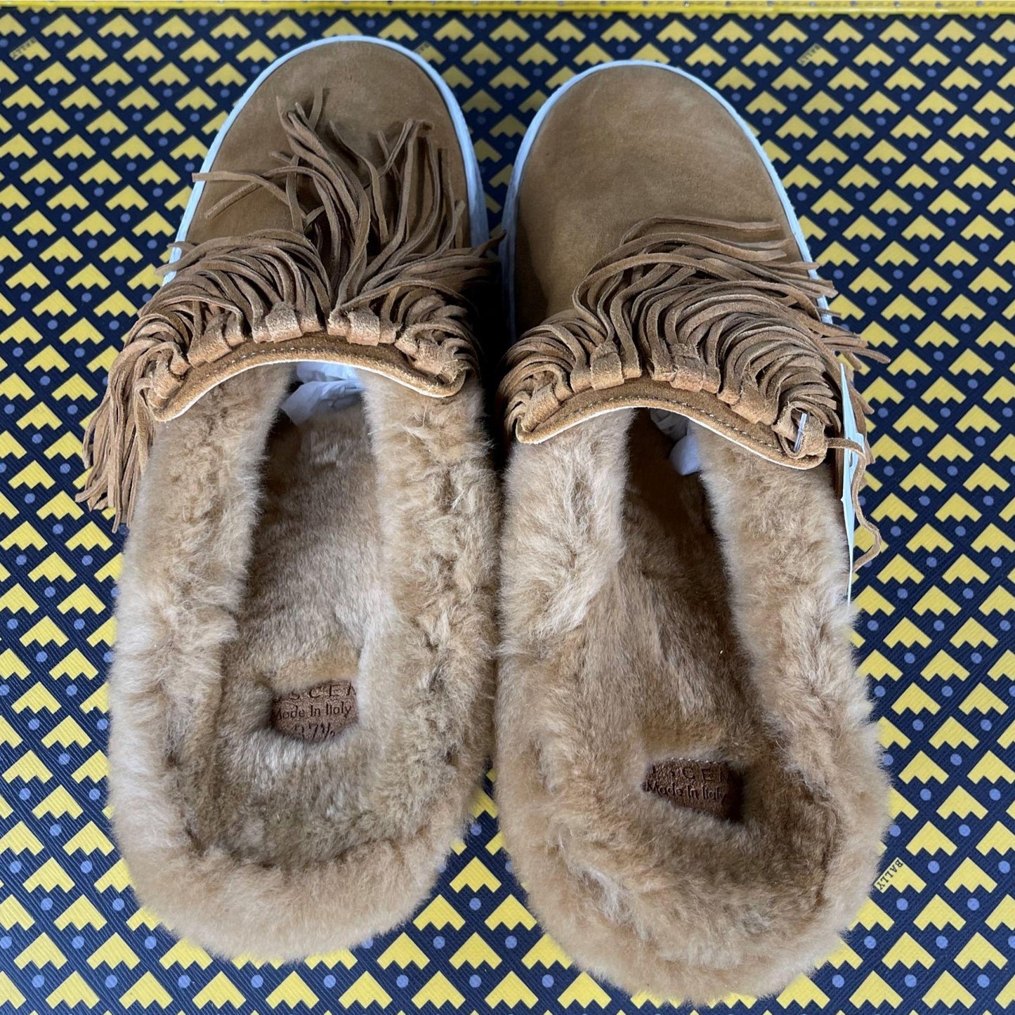 Buscemi Sabot Fringe Suede Rame Suede Sneakers | Positivo Clothing