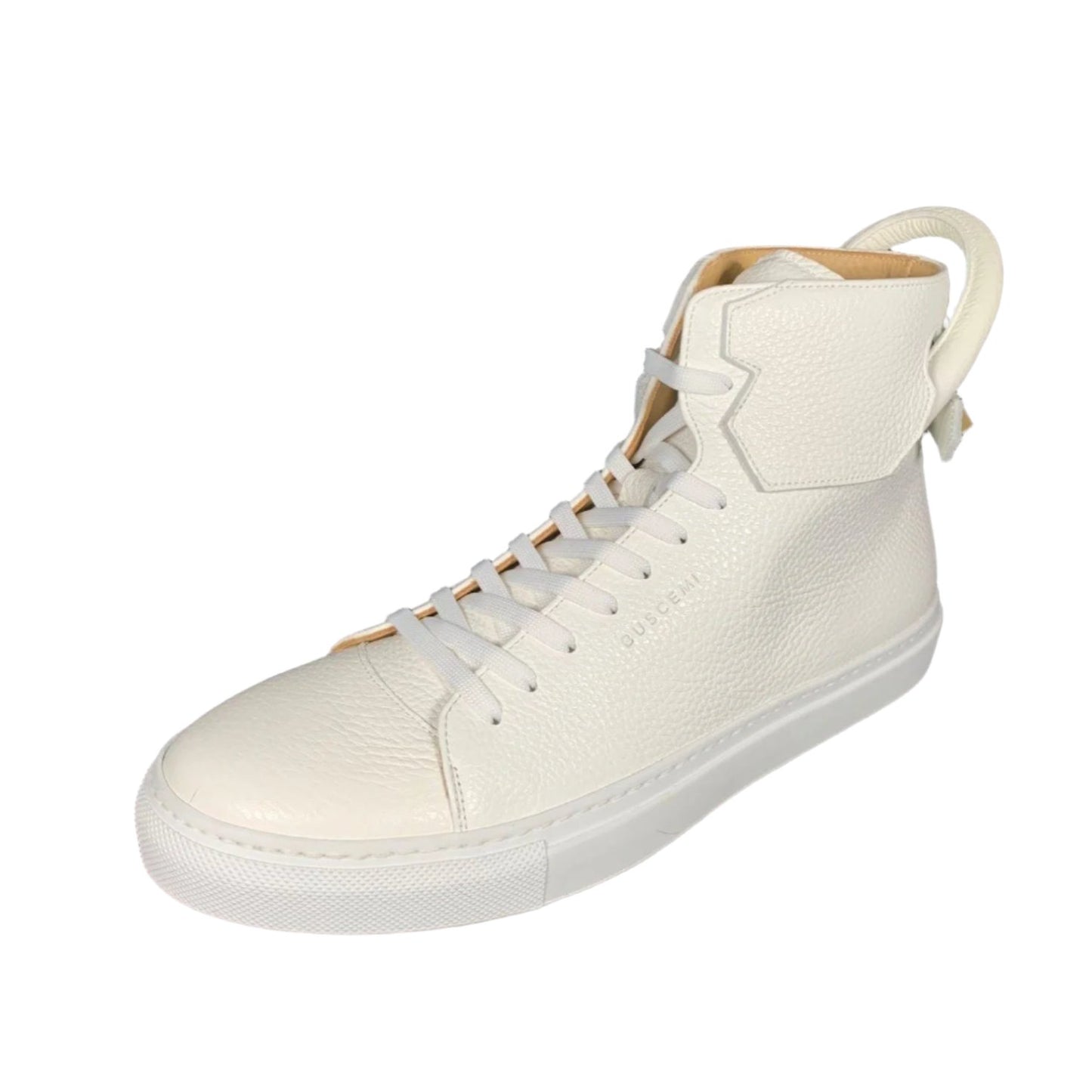 Buscemi Mens 125MM White High Top Sneakers - Positivo Clothing