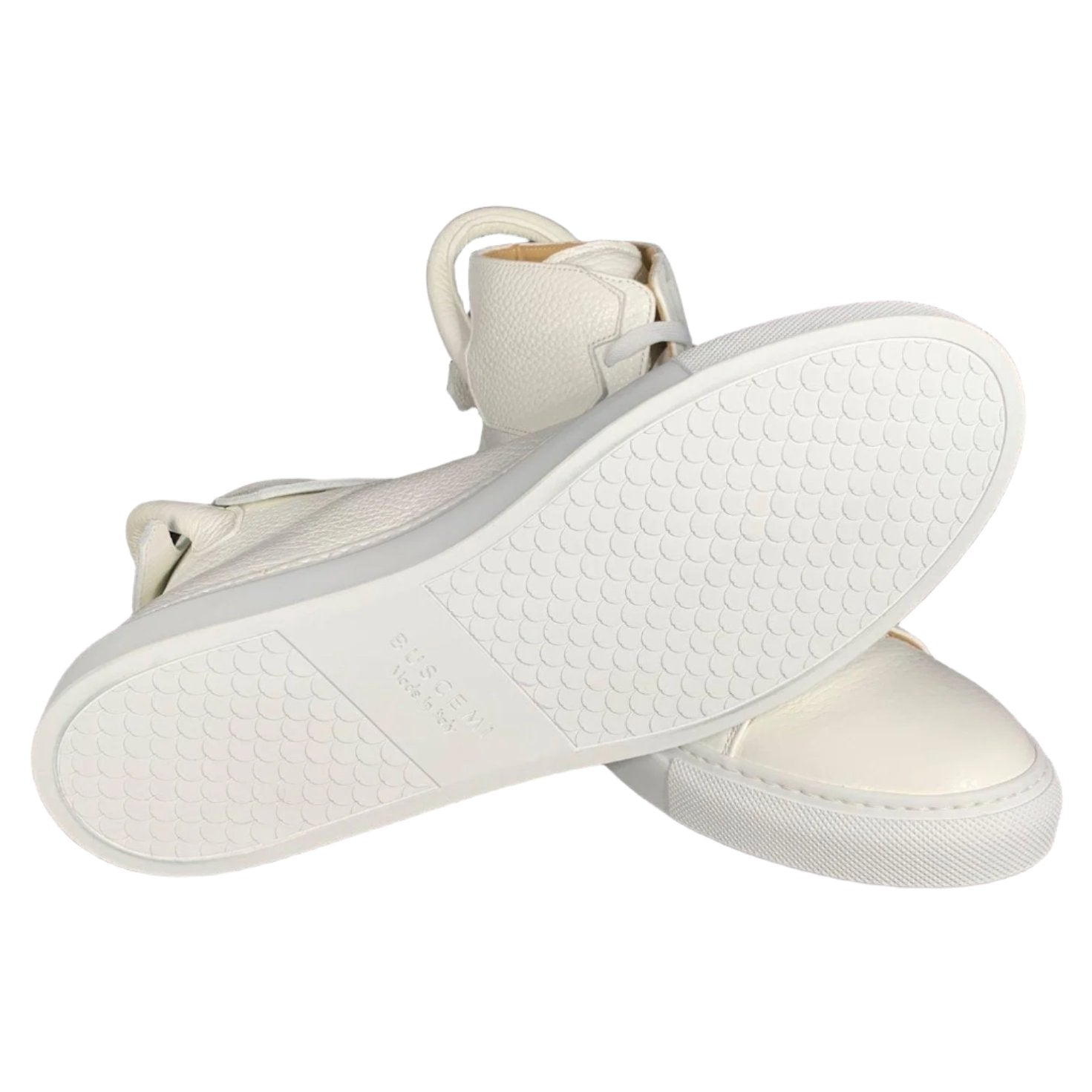 Buscemi Mens 125MM White High Top Sneakers - Positivo Clothing
