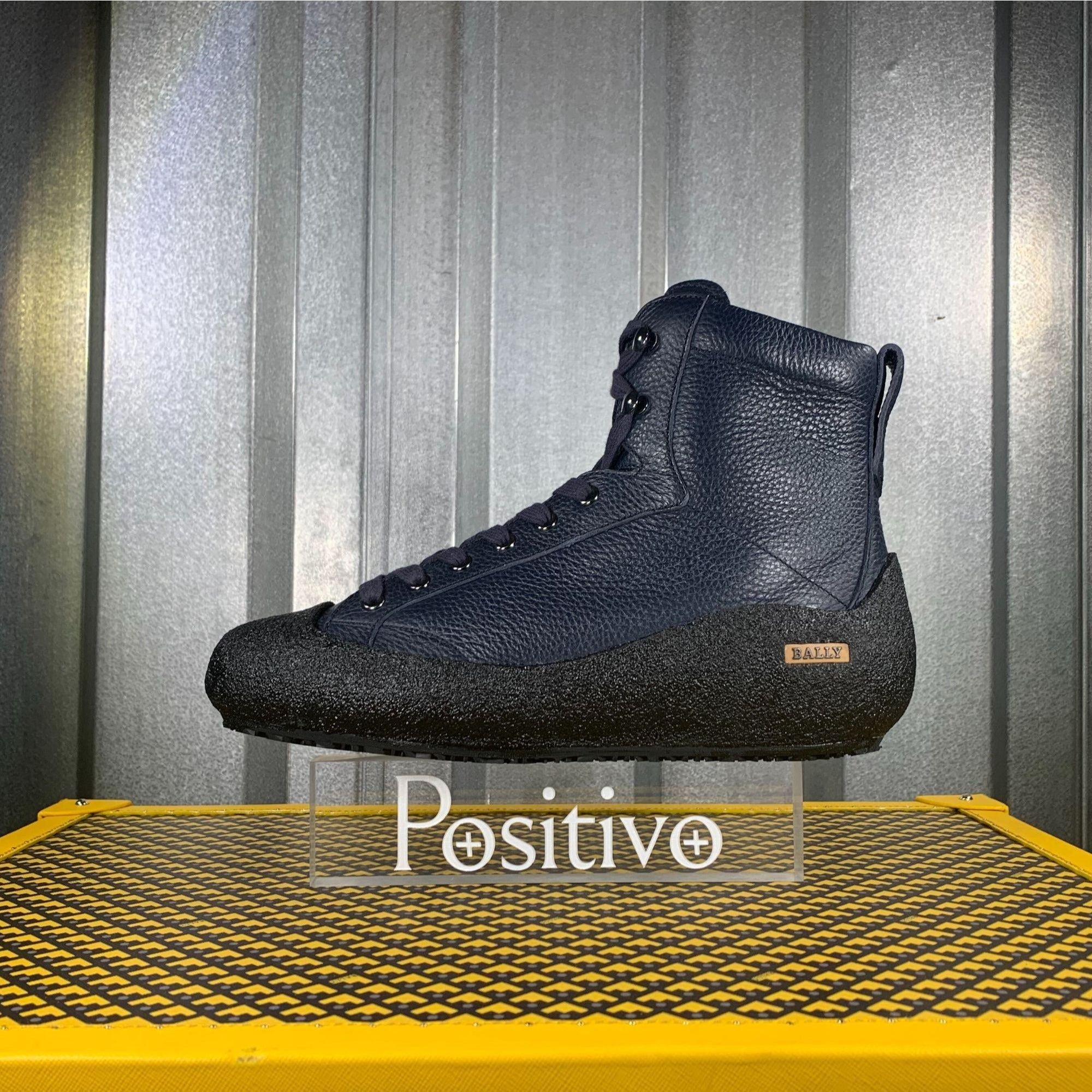Bally Ellon Blue Leather Boots - Positivo Clothing