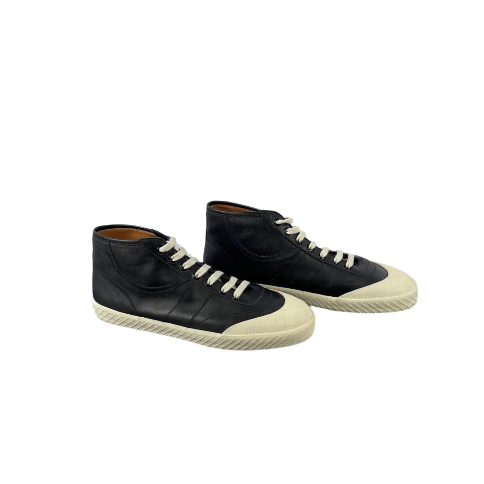 Bally Savio Black Leather High Top Sneakers | Positivo Clothing