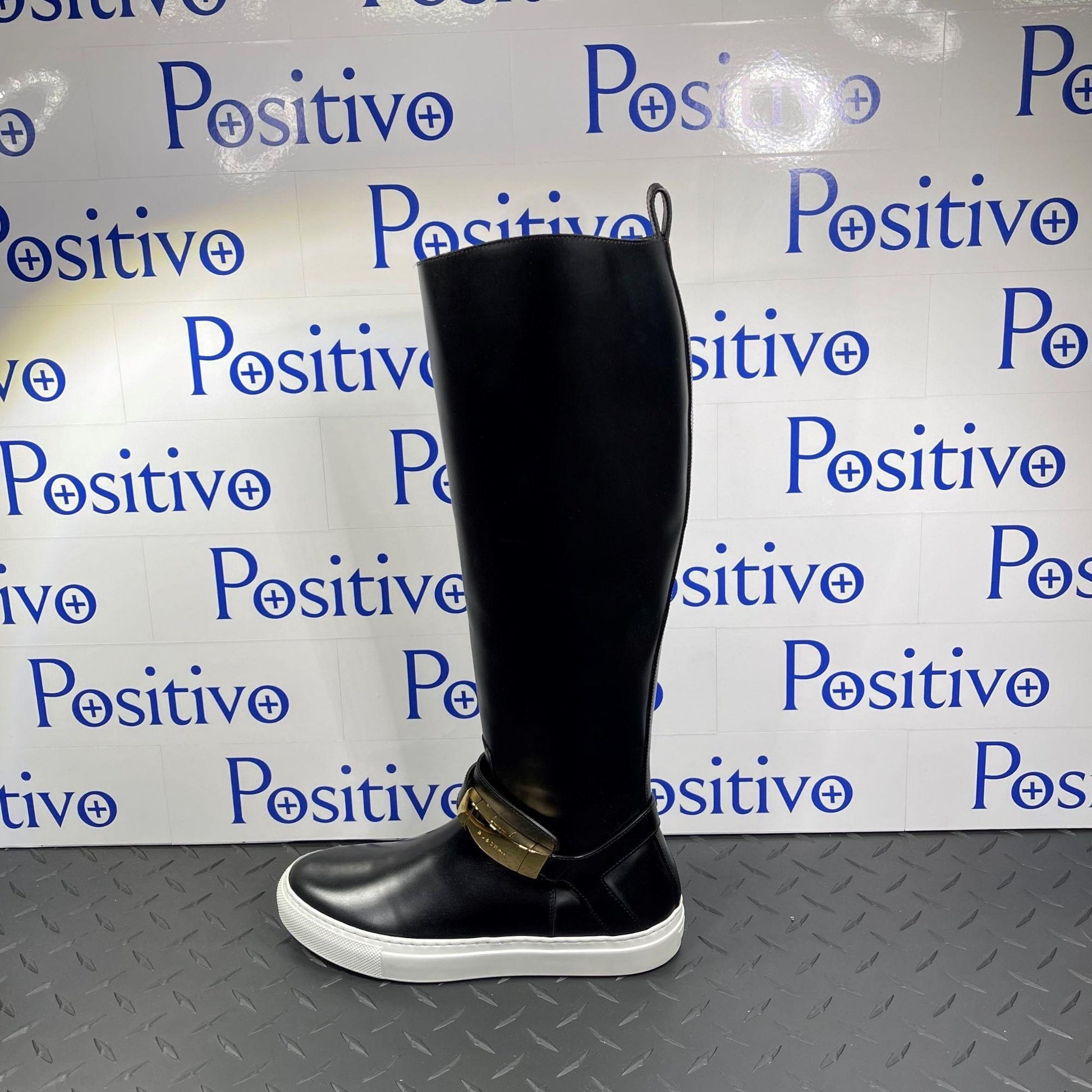 Buscemi Women Riding Boots Black Leather Boots | Positivo Clothing