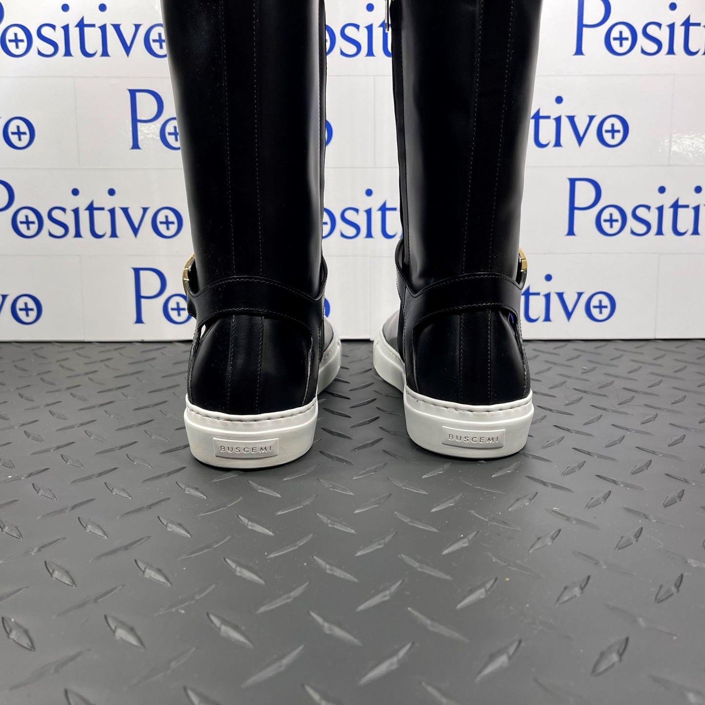 Buscemi Women Riding Boots Black Leather Boots | Positivo Clothing