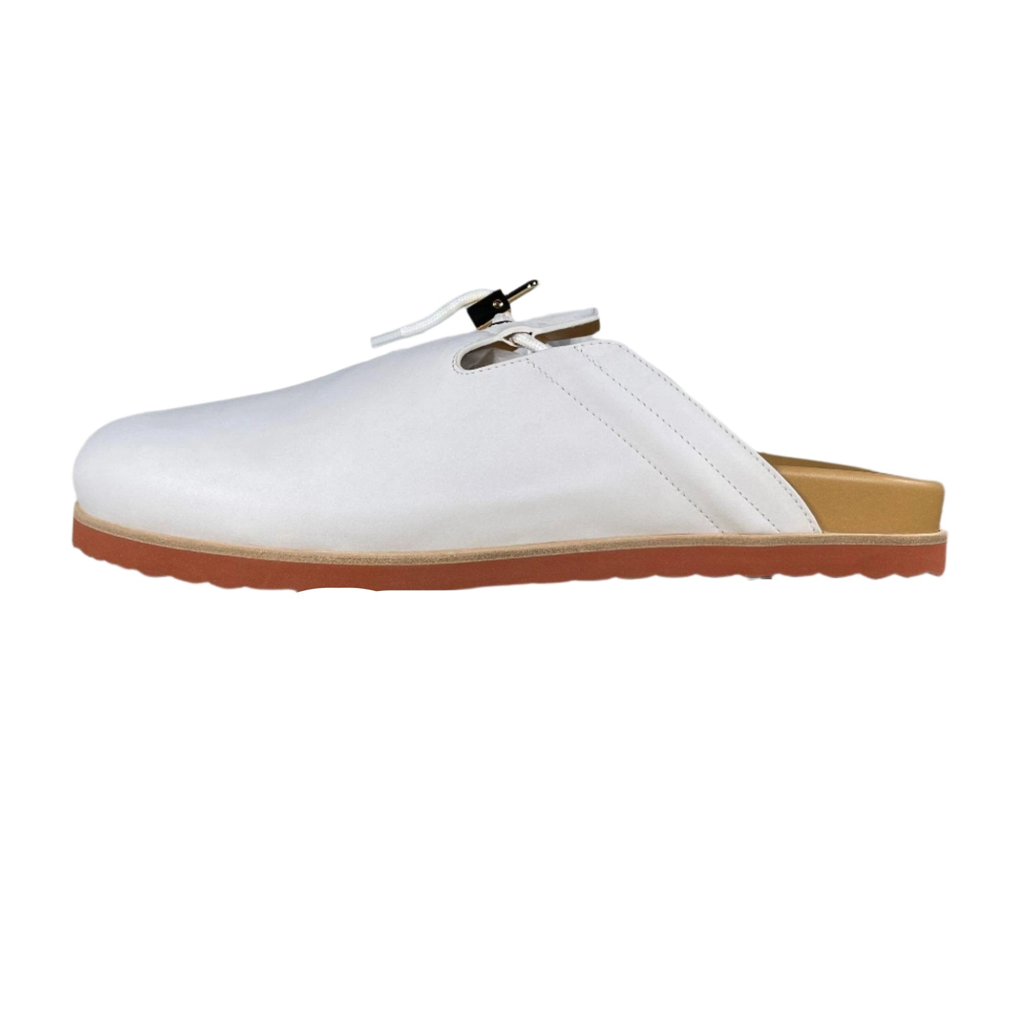 Buscemi Pietro White Nubuk Leather Slippers | Positivo Clothing